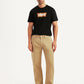 Men's 505 Beige Straight Fit Mid Rise Overdyed Jeans - Front View