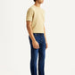 Men's 505 Navy Straight Fit Mid Rise Jeans - Side View
