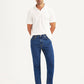 Men's 505 Blue Straight Fit Mid Rise Jeans - Styleshot View