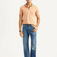 Men's 505 Blue Straight Fit Mid Rise Selvedge Jeans - Styleshot View