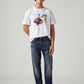 Men's 505 Dark Blue Straight Fit Mid Rise Selvedge Jeans - Styleshot View