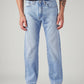 Men's 505 Light Blue Straight Fit Mid Rise Selvedge Jeans - Front View