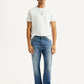 Men's 505 Blue Straight Fit Mid Rise Selvedge Jeans - Styleshot View