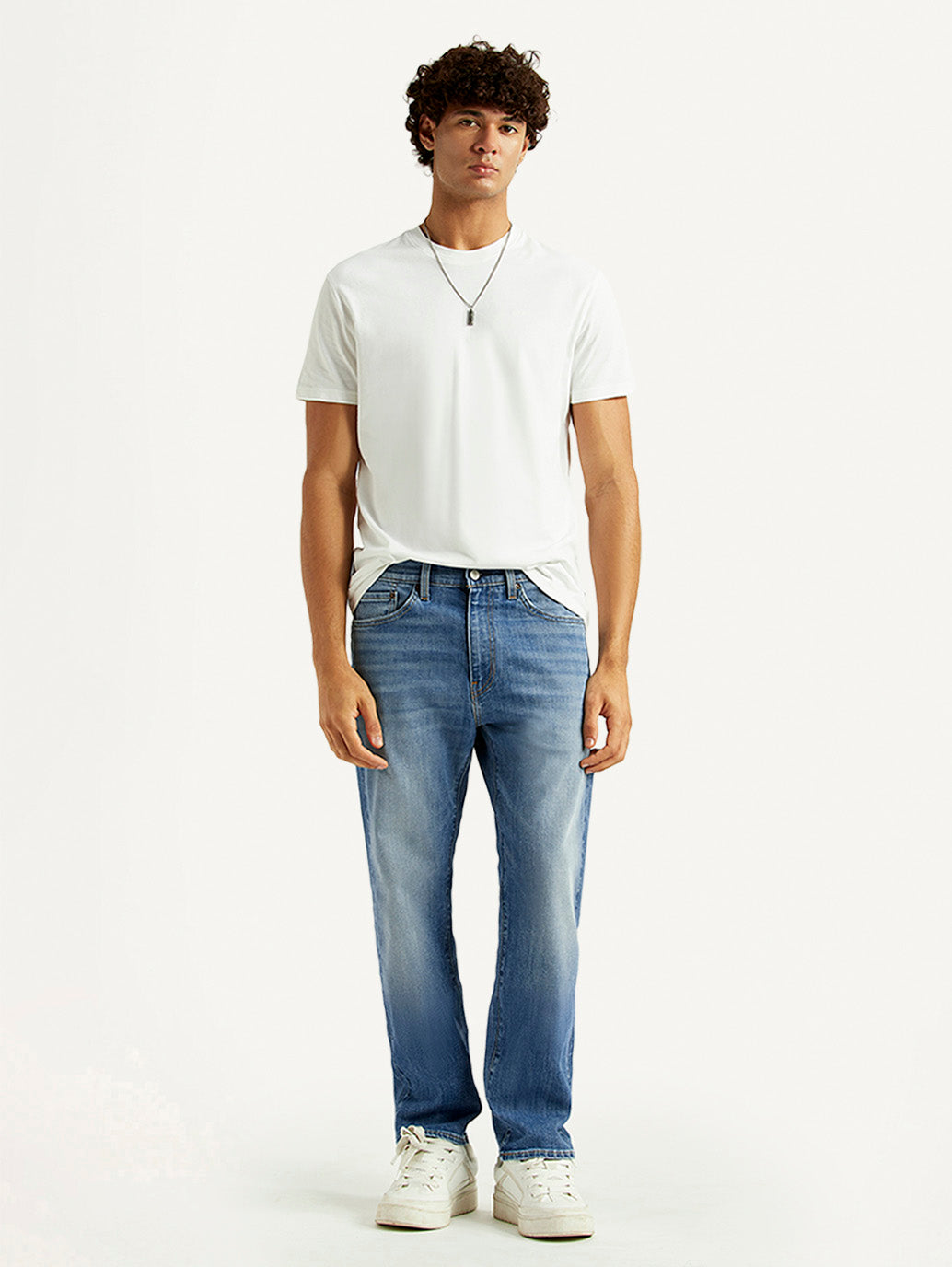Men's 505 Blue Straight Fit Mid Rise Selvedge Jeans