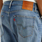 Men's 505 Blue Straight Fit Mid Rise Selvedge Jeans - Detail View