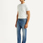 Men's 505 Blue Straight Fit Mid Rise Selvedge Jeans - Side View