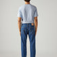 Men's 505 Blue Straight Fit Mid Rise Jeans - Back View