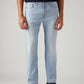 Men's 505 Light Blue Straight Fit Mid Rise Jeans - Front View