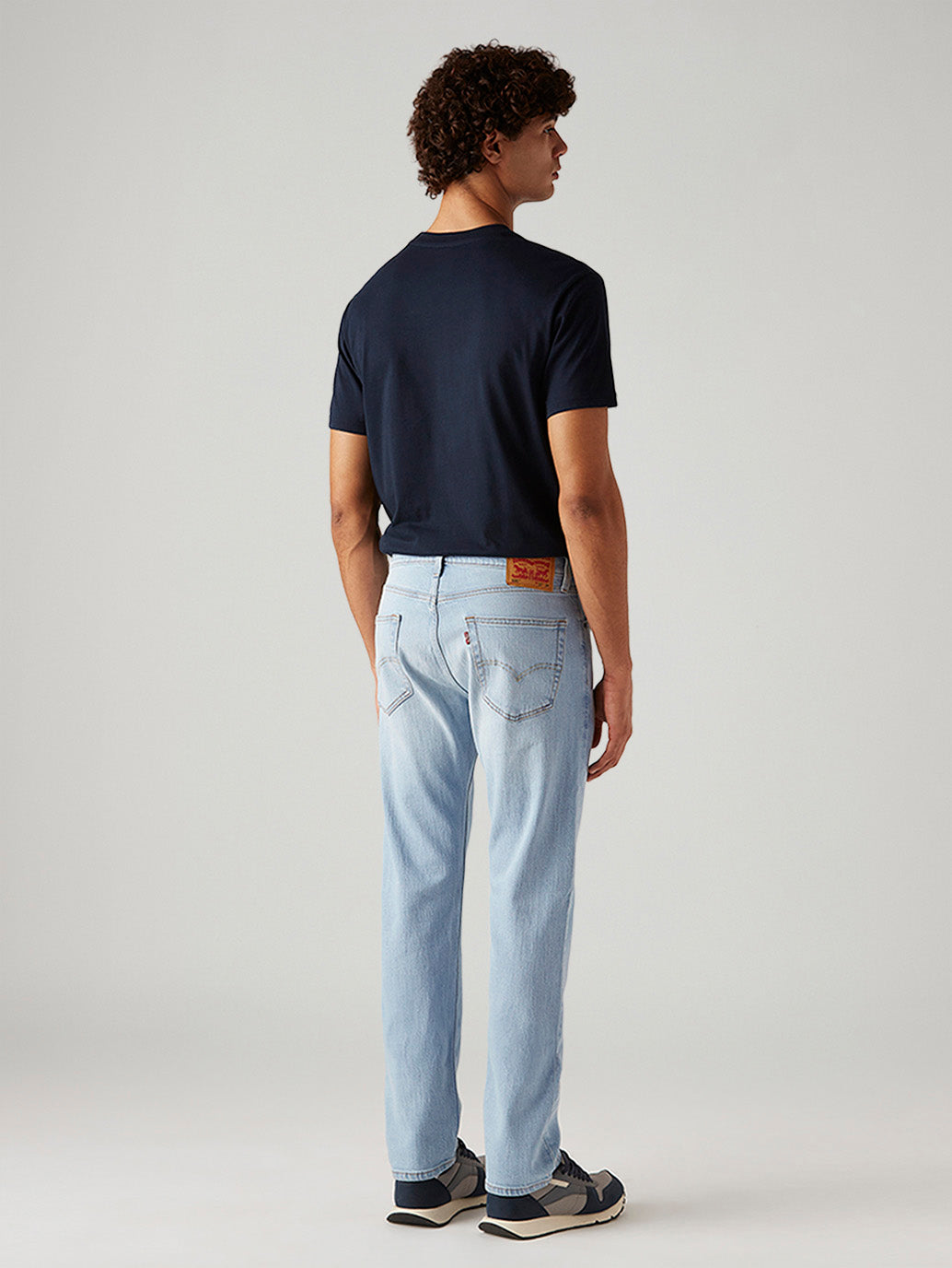 Men's 505 Light Blue Straight Fit Mid Rise Jeans - Back View
