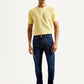 Men's 505 Dark Blue Straight Fit Mid Rise Jeans - Front View