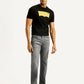 Men's 505 Light Grey Straight Fit Mid Rise Jeans - Front View
