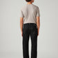 Men's 505 Black Straight Fit Mid Rise Selvedge Jeans - Back View