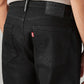 Men's 505 Black Straight Fit Mid Rise Selvedge Jeans - 20 View