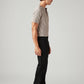 Men's 505 Black Straight Fit Mid Rise Selvedge Jeans - Side View
