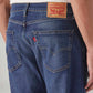 Men's 505 Blue Straight Fit Mid Rise Jeans - 20 View
