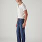 Men's 505 Blue Straight Fit Mid Rise Jeans - Side View