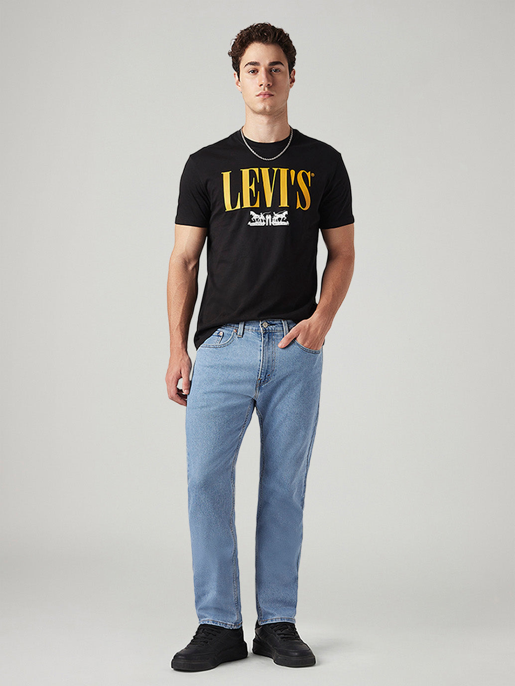 Mens 505 Mid Rise Straight Fit Cotton Stretch Blend Jeans - 51c1c1b8-25a5-40ca-a47f-014012703aa8 View