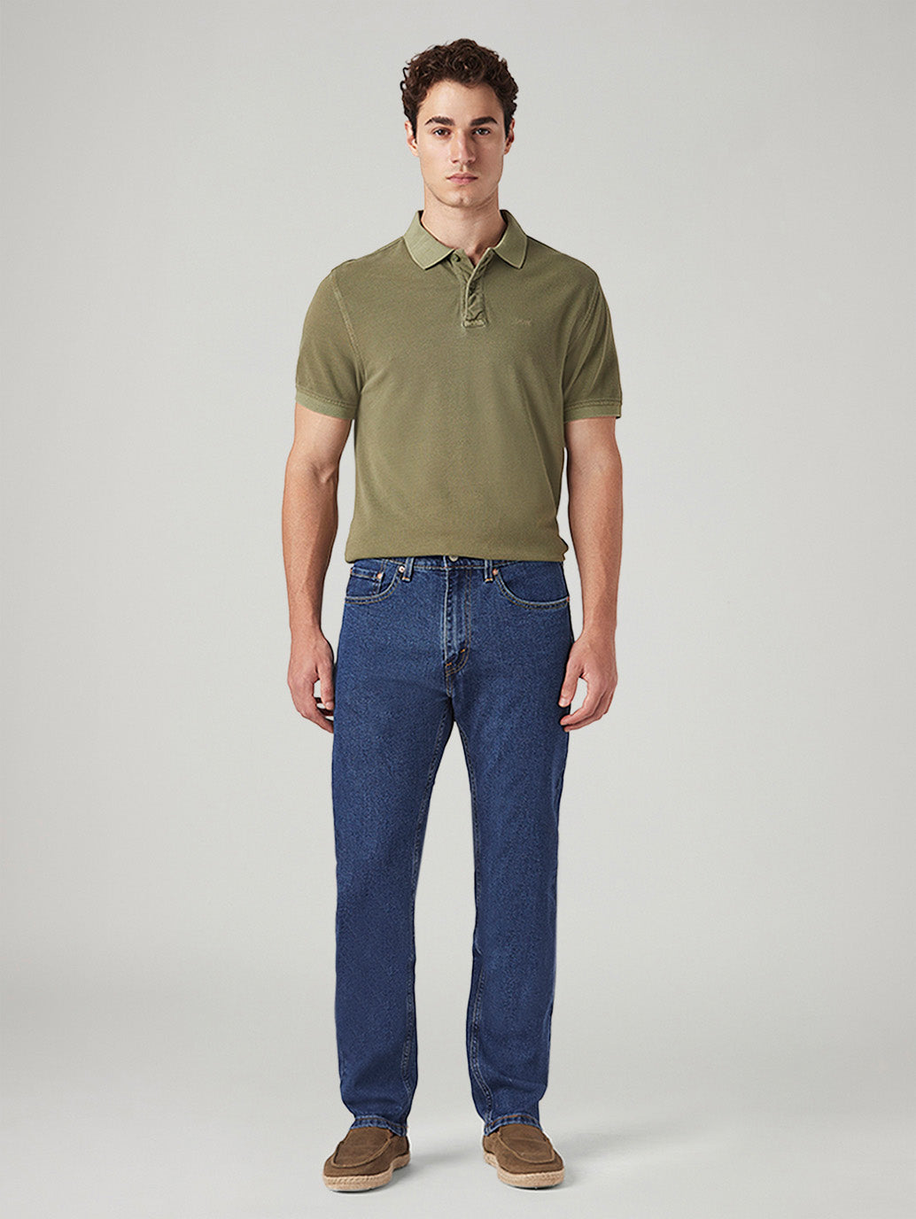 Mens 505 Mid Rise Straight Fit Cotton Stretch Blend Jeans - f8df91bf-7dfd-4cb1-a34f-89404ef18247 View