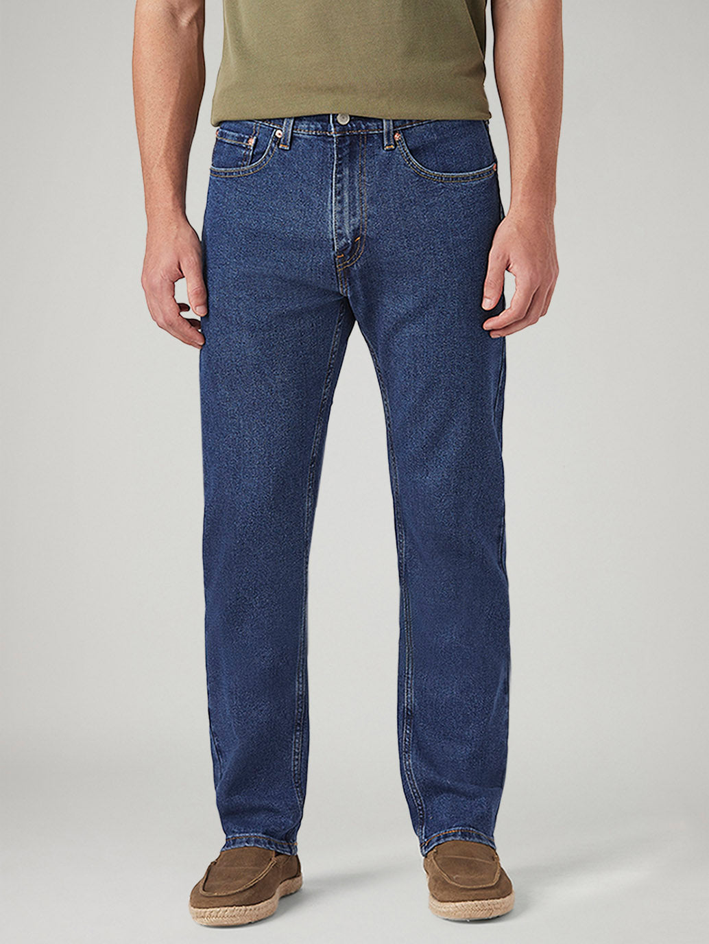 Mens 505 Mid Rise Straight Fit Cotton Stretch Blend Jeans - a74bc577-cdd7-433a-87f0-3e9650e9dde1 View