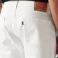 Men's 505 White Straight Fit Mid Rise Jeans - Detail View