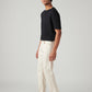 Men's 505 Cream Straight Fit Mid Rise Linen Jeans - Side View