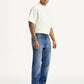 Men's 505 Blue Straight Fit Hyper Stretch Jeans - Side View
