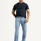 Men's 505 Light Blue Straight Fit Mid Rise Linen Jeans - Styleshot View