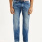 Men's 505 Blue Straight Fit Mid Rise Jeans - Front View