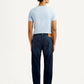 Men's 505 Dark Blue Straight Fit Mid Rise Jeans - Back View