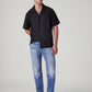 Men's 505 Blue Straight Fit Mid Rise Linen Selvedge Jeans - Styleshot View