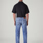 Men's 505 Blue Straight Fit Mid Rise Linen Selvedge Jeans - Back View