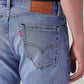 Men's 505 Blue Straight Fit Mid Rise Linen Selvedge Jeans - Detail View