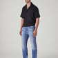 Men's 505 Blue Straight Fit Mid Rise Linen Selvedge Jeans - Side View