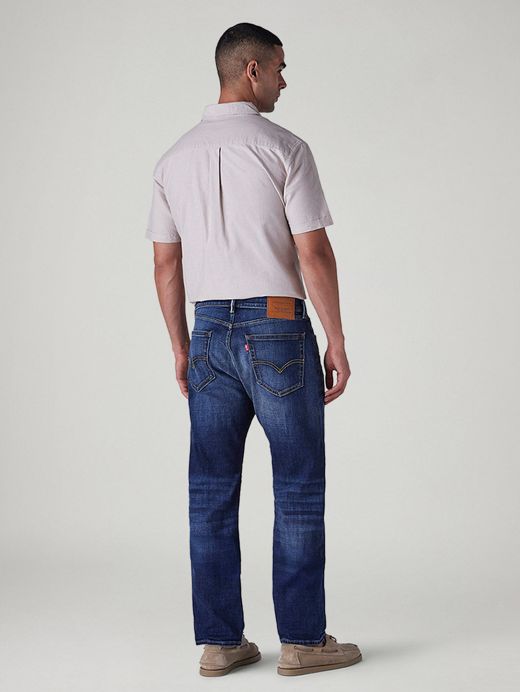 Men's 505 Indigo Straight Fit Mid Rise Jeans - Back View