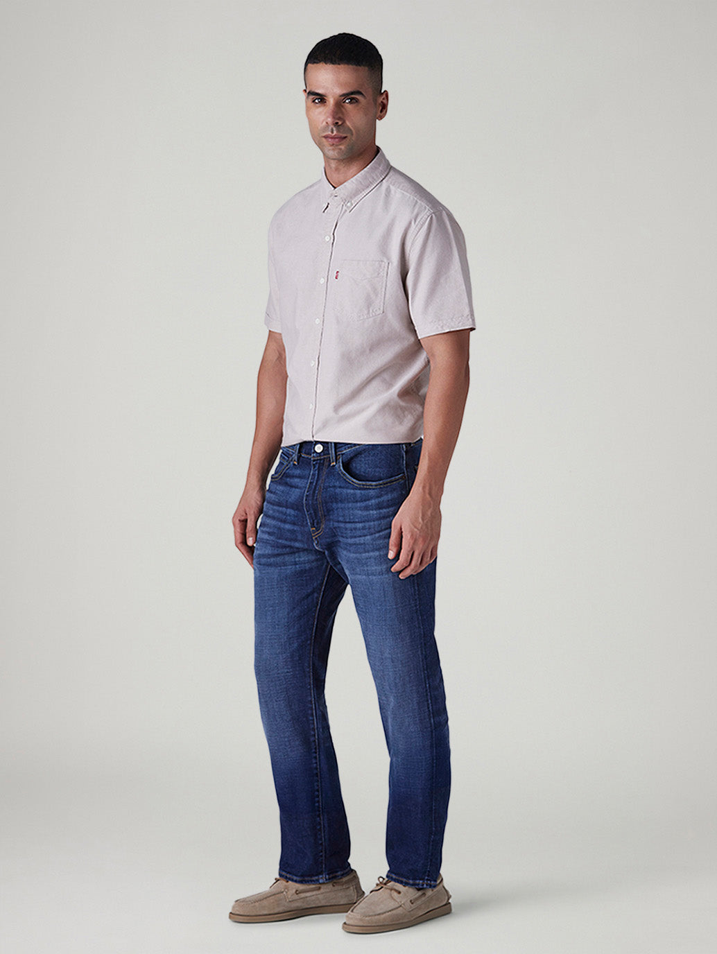 Men's 505 Indigo Straight Fit Mid Rise Jeans - Side View