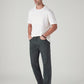 Men's 505 Charcoal Grey Straight Fit Mid Rise Overdyed Jeans - 20 View