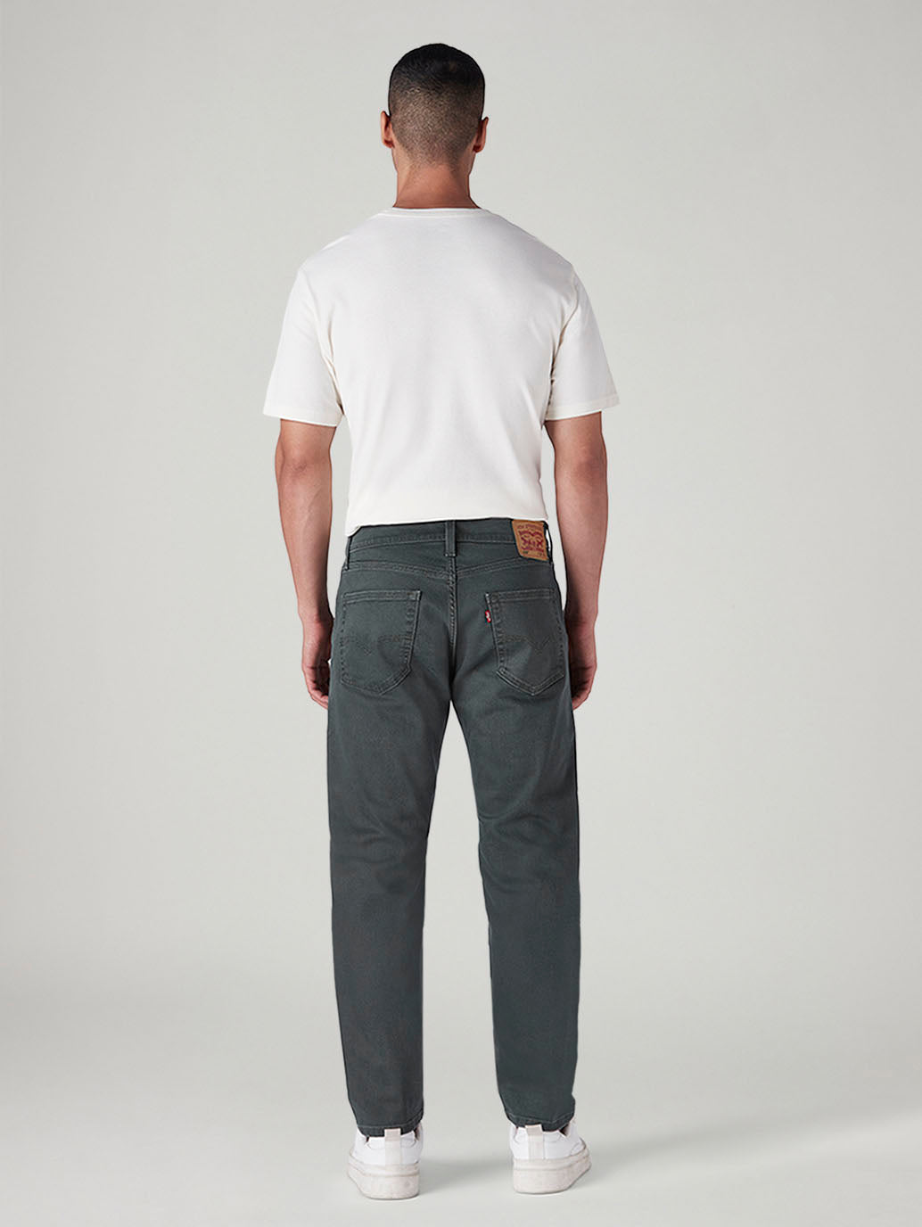 Men's 505 Charcoal Grey Straight Fit Mid Rise Overdyed Jeans - 20 View