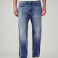 Men's 505 Blue Straight Fit Mid Rise Selvedge Jeans - Front View