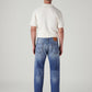 Men's 505 Blue Straight Fit Mid Rise Selvedge Jeans - Back View