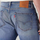 Men's 505 Blue Straight Fit Mid Rise Selvedge Jeans - Detail View