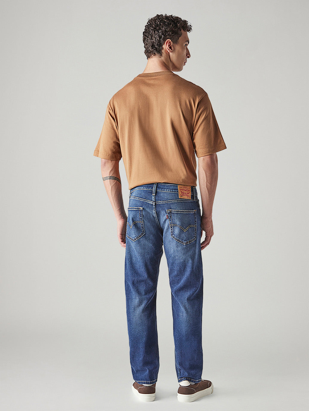 Men's 505 Indigo Straight Fit Mid Rise Jeans - Back View