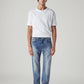 Men's 505 Blue Straight Fit Mid Rise Jeans - Front View