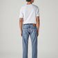 Men's 505 Blue Straight Fit Mid Rise Jeans - Back View