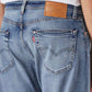 Men's 505 Blue Straight Fit Mid Rise Jeans - Detail View