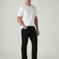 Men's 505 Black Straight Fit Mid Rise Jeans - Styleshot View