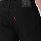 Men's 505 Black Straight Fit Mid Rise Jeans - Detail View