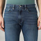 Men's 505 Dark Blue Straight Fit Mid Rise Jeans - 20 View