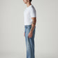 Men's 505 Light Blue Straight Fit Mid Rise Jeans - Side View