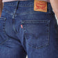 Men's 505 Blue Straight Fit Mid Rise Jeans - Detail View