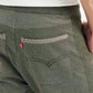 Men's Olive Regular Fit Trousers - Detail View
